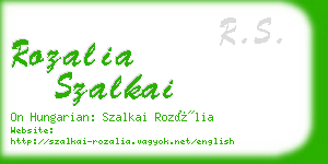 rozalia szalkai business card